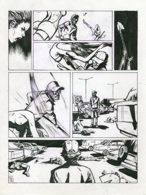 Planche originale Doggybags tome 2 - planche 2 encre 42x29