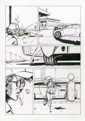 Planche originale Doggybags tome 2 - planche 5 encre 42x29