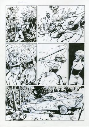 Planche originale Doggybags tome 2 - planche 24 encre 42x29