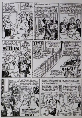 Planche originale Les Pieds Nickelés Vulcanologues ; p°26