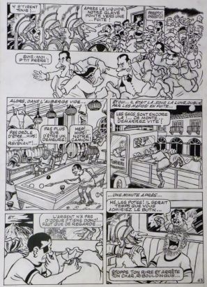 Planche originale Les Pieds Nickelés Vulcanologues ; p°43
