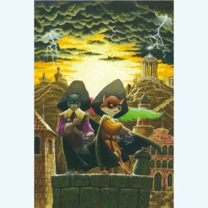 Affiche ; cape et de crocs ; Masbou ; 50x70