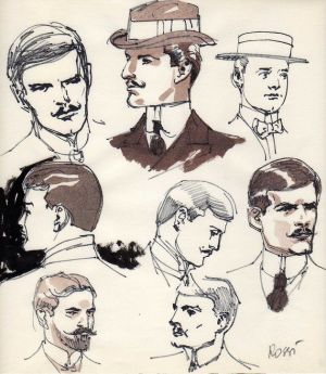 Dessin original West ; recherche de personnages 2