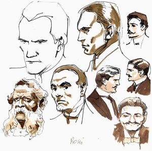 Dessin original West ; recherche de personnages 4