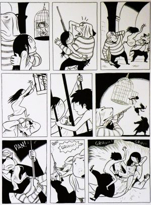 Planche originale Hélas ; p°66