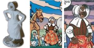 Figurine Les Tuniques Bleues ; Blutch cueilleuse de coton Figurine Les Tuniques Bleues ; Blutch cueilleuse de coton