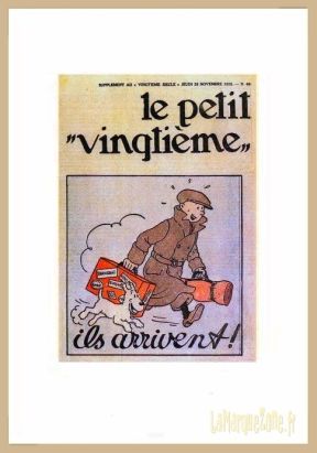 Tintin - Couverture du Petit Vingtième - Reproduction encadrée 5