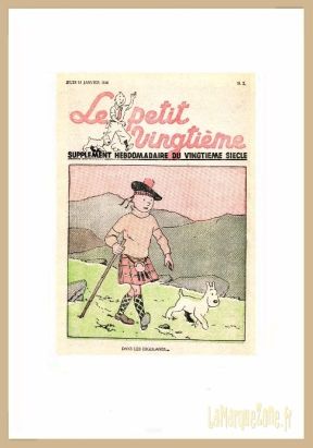 Tintin - Couverture du Petit Vingtième - Reproduction encadrée 6