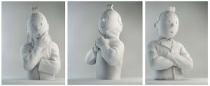buste porcelaine - Tintin série complète en version mat