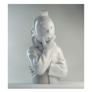buste porcelaine - Tintin pense brillant