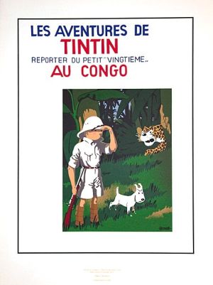 Sérigraphie Tintin au Congo