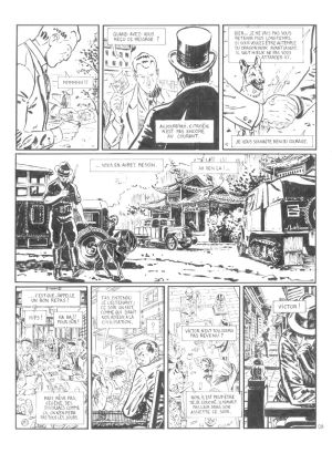 Planche originale Le marin, l'actrice et la croisière jaune tome 2 ; page 8 Planche originale Le marin, l'actrice et la croisière jaune tome 2 ; page 8