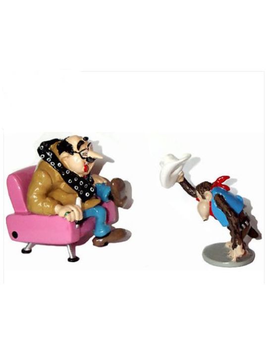 Figurine M. Demesmaeker et le chimpanzé déguisé en cow-boy main product photo