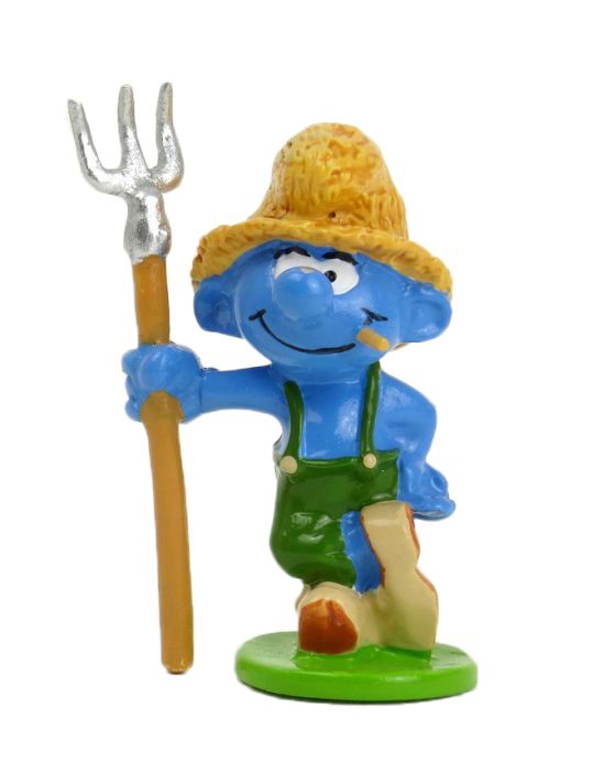 Figurine Schtroumpf fermier main product photo