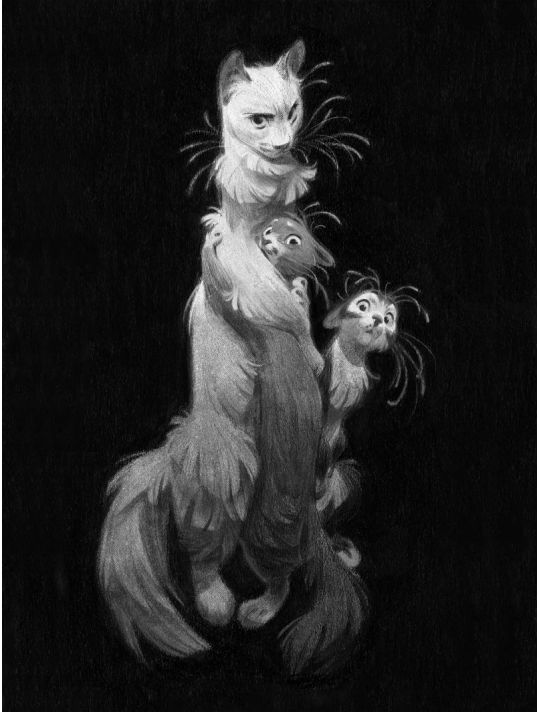 Affiche n&s par Félix Delep - "Les chats du château des animaux" - 30x40 main product photo