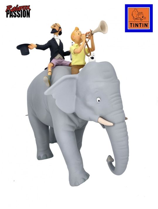 Tintin, Milou et Philémon sur l'éléphant main product photo