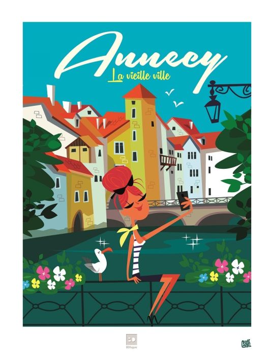 Affiche Annecy - La vieille Ville (30x40) numérotée main product photo
