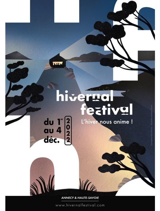 Affiche de l'Hivernal Festival Annecy 2022 (40x60cm) main product photo