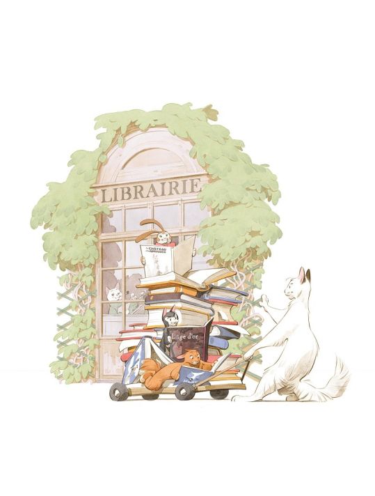 Affiche Popeye le libraire (30x30cm) - Numérotée et signée par Félix Delep main product photo
