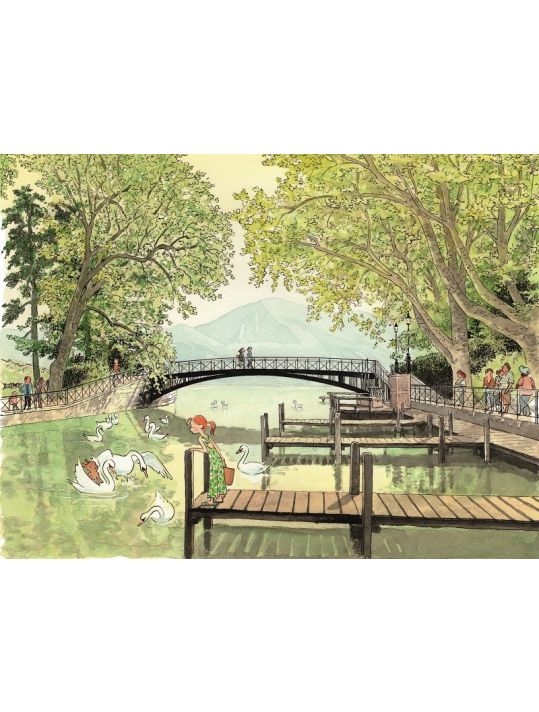 Affiche Kerascoët - "Annecy, Le Pont des Amours" - 30x40cm main product photo