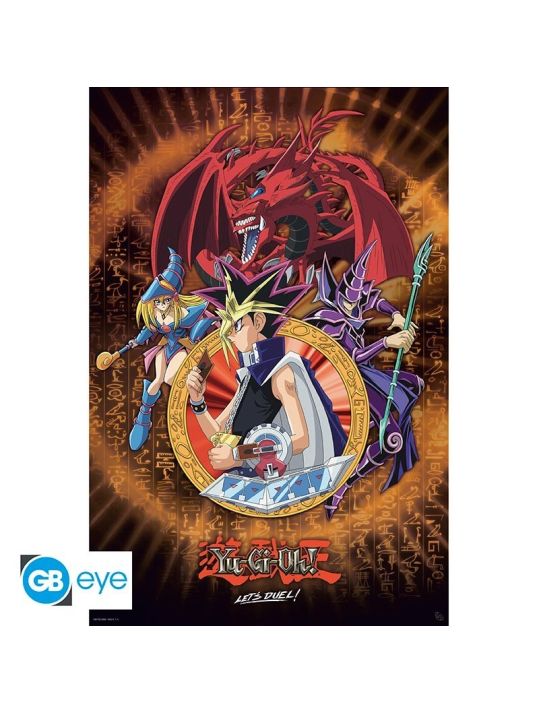 Poster YuGiOh! Yami Yugi Slifer le Dragon du Ciel et Magiciens des Ténèbres