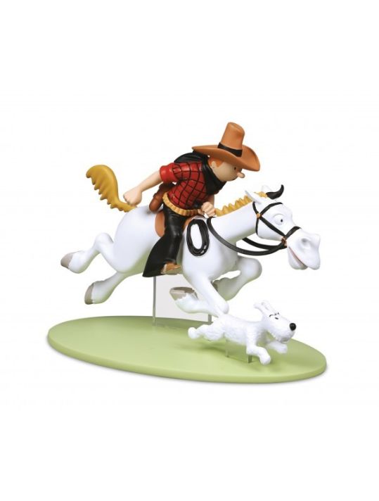 Figurine Tintin à cheval (version colorisée)