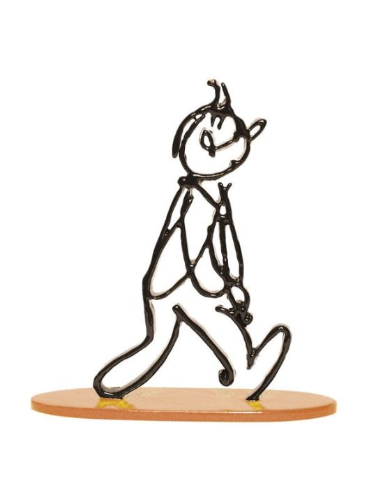 Figurine Tintin ; Tintin Alph-art - 14 cm - Noir, socle Orange main product photo