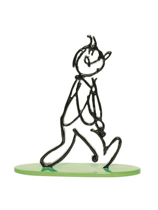 Figurine Tintin ; Tintin Alph-art - 14 cm - Noir, socle Vert main product photo