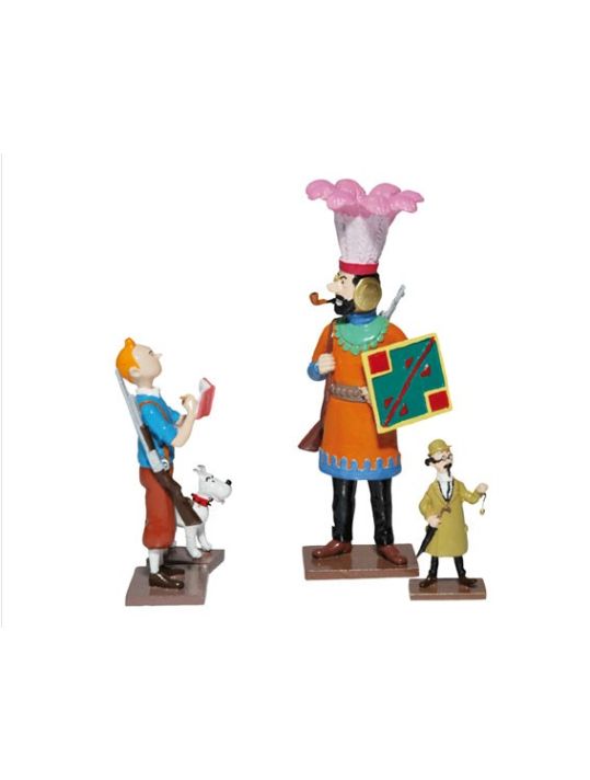 Figurine Tintin ; Tintin demande le permis de chasse à Haddock main product photo