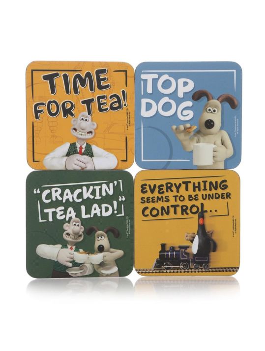 Wallace & Gromit - Set de 4 sous-verre main product photo