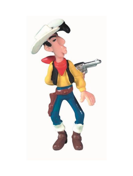 Figurine Lucky Luke tirant dans le dos main product photo