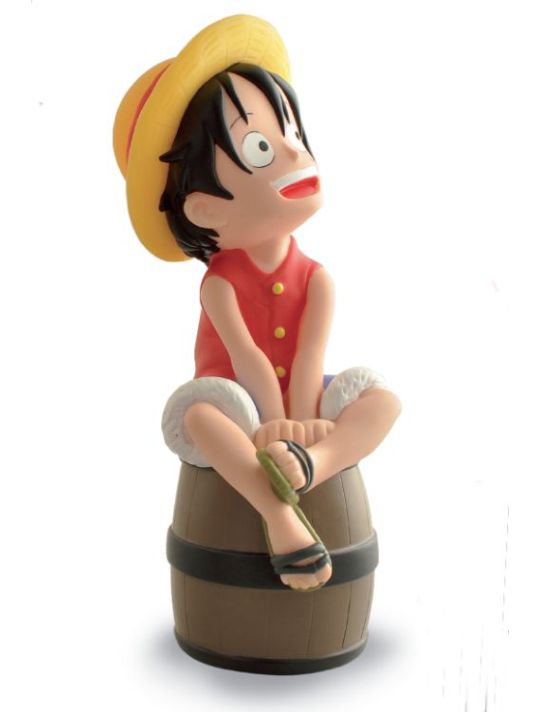 Tirelire One Piece Luffy sur son tonneau main product photo