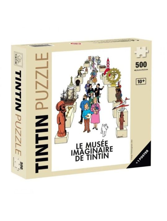 Puzzle Tintin - Le Musée Imaginaire - 500 pièces et poster main product photo