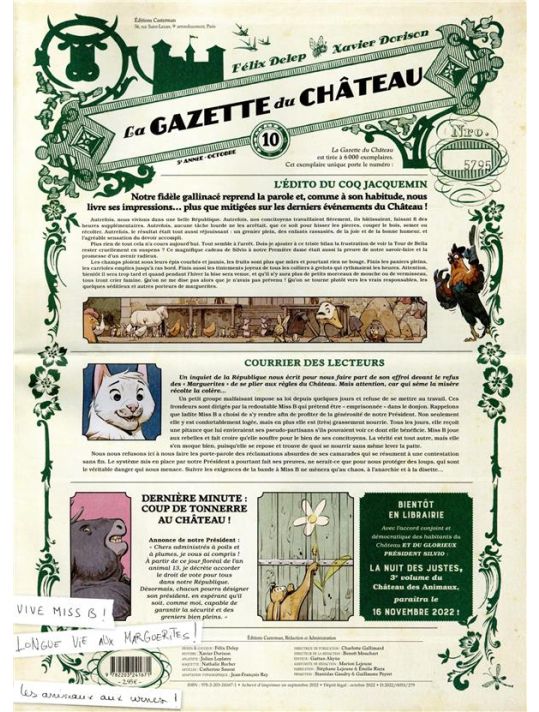 Le château des animaux - gazette tome 10 main product photo