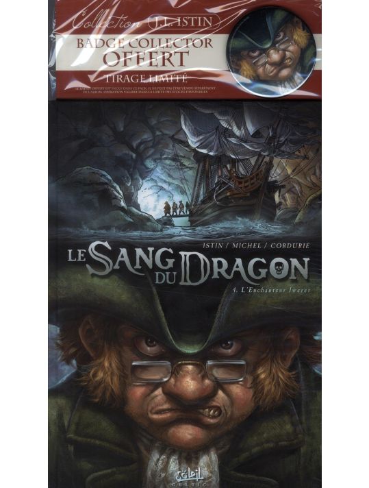 le sang du dragon tome 4 - l'enchanteur iweret - + bagde collector main product photo