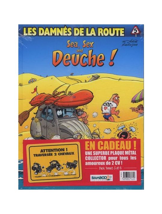 les damnés de la route - tome 5 et tome 6 plaque émaillée main product photo