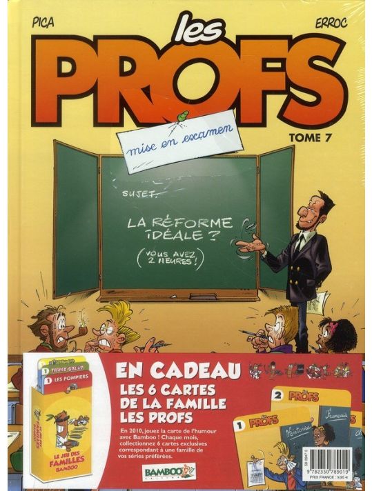 les profs tome 7 - mise en examen - en cadeau les 6 cartes de la famille les profs main product photo