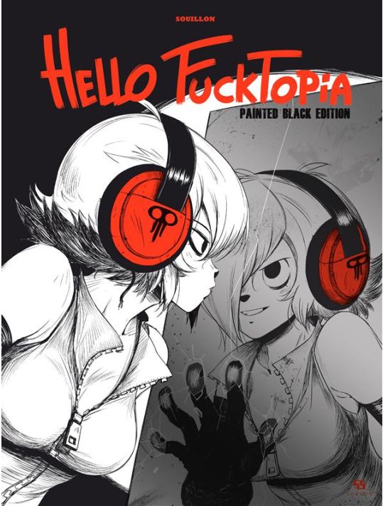 Hello Fucktopia - édition noir et blanc main product photo