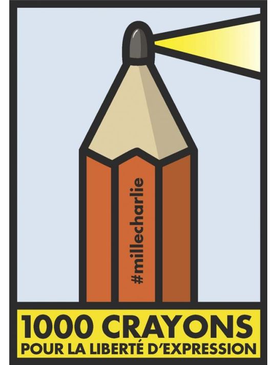 1000 crayons pour la liberté d'expression main product photo