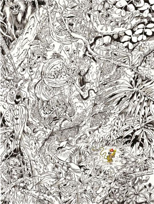 Batem - Une vie en dessins - Le marsupilami (tirage de tête) main product photo