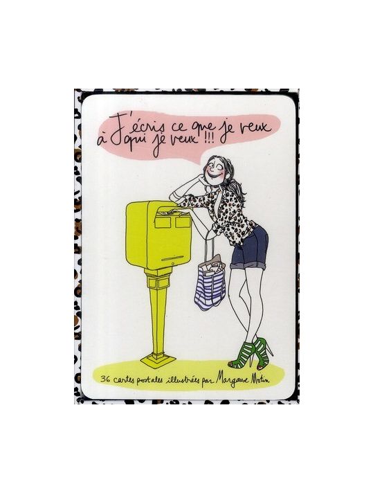 j'écris ce que je veux à qui je veux ; 36 cartes postales main product photo