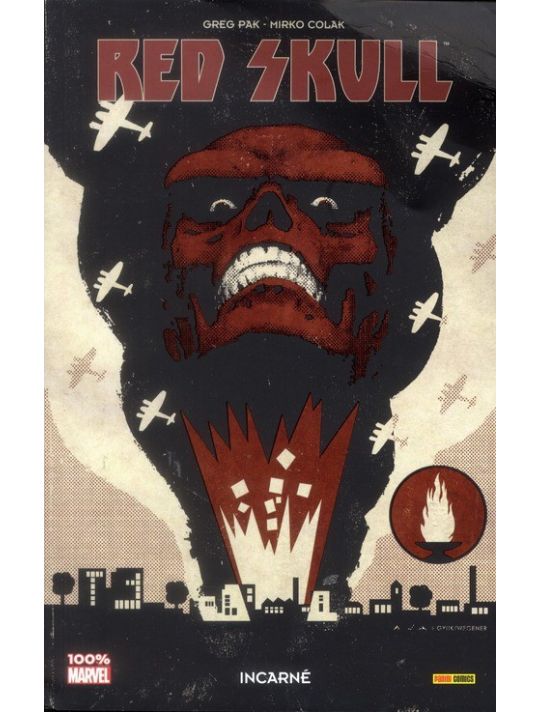 red skull ; incarné main product photo