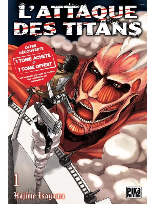 l'attaque des titans - pack tomes 1 et 2 - l'attaque des titans pack decouverte t01 et t02 main product photo
