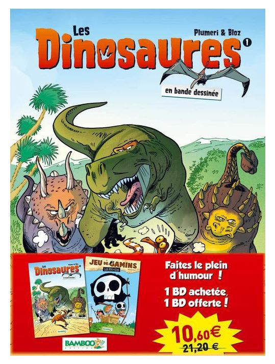 Pack les dinosaures tome 1 + jeu de gamins tome 1 main product photo