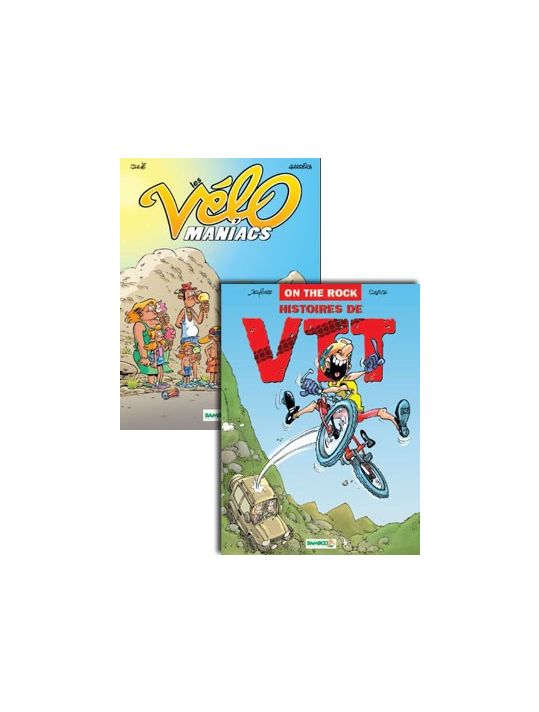 Pack découverte 2015 - Les Vélomaniacs tome 7 + On the rock - Histoires de VTT main product photo