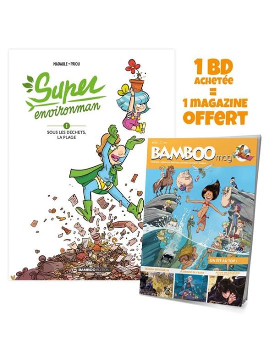 Super Environman Tome 1 : sous les déchets, la plage main product photo