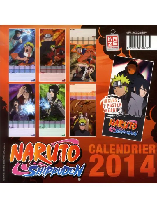 Naruto Shippuden - calendrier manga 2014