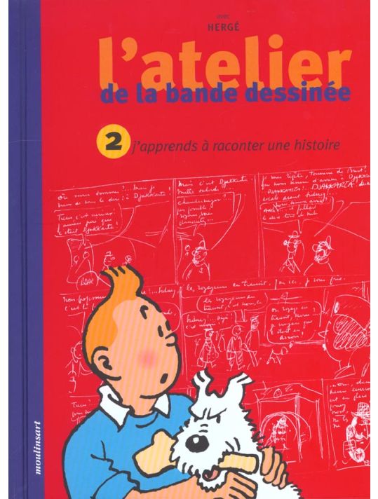 l'atelier de la BD Tintin tome 2 - j'apprends à raconter une histoire main product photo