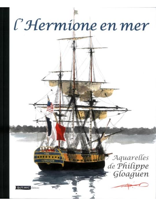 L'hermione en mer - tirage de luxe main product photo