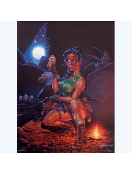 Affiche L'aventurière ; Crisse ; Signée & Numérotée 170 ex. ; 30x40 main product photo